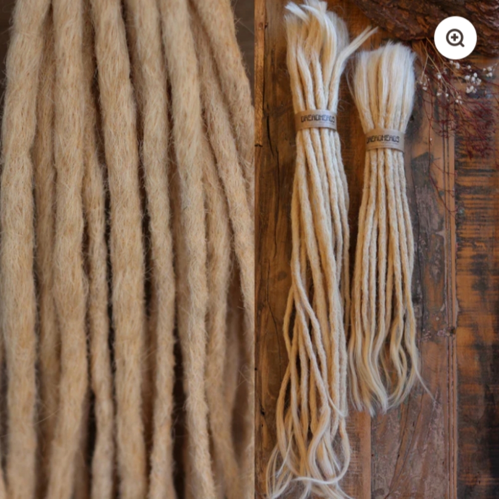 Dreadlock Extensions-5 pk. Caucasian Human Hair Light Blonde (40 cm/15.7 in)